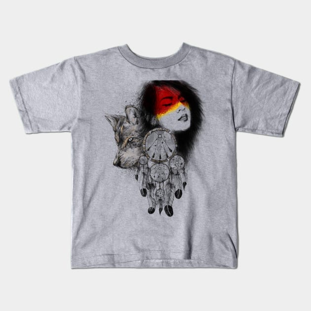 Dream Catcher Kids T-Shirt by flintsky